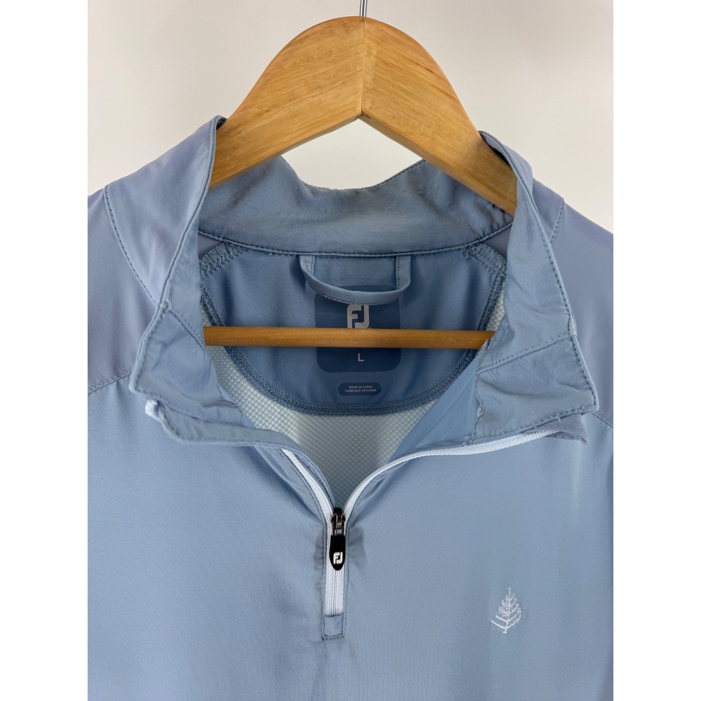 FootJoy Tempo Series Quarter Zip Pullover Mens L Blue Golf Performance Layer - Picture 4 of 10